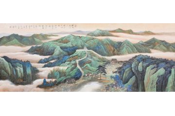 当代著名书画家叶大隐新品山水画《江山多娇》