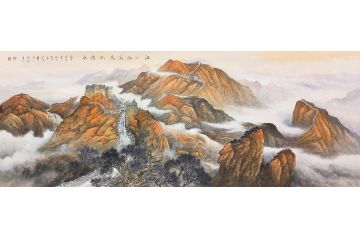 当代著名书画家叶大隐新品山水画《江山永固万代传承》