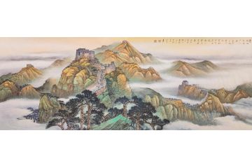 香港国画院院长叶大隐新品力作山水画《题悟公禅堂》