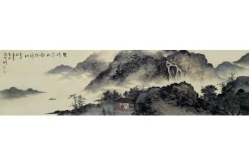 古法山水名家霖青新品《乐情在水，静趣同山》