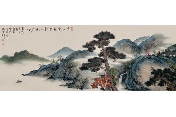 古法山水名家霖青新品《青山舒意气，云水悦人心》