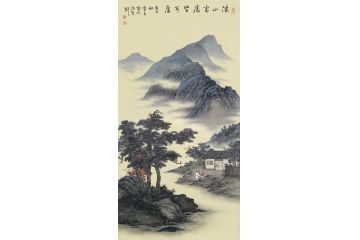霖青新品仿古山水画力作《溪山处处皆可庐》