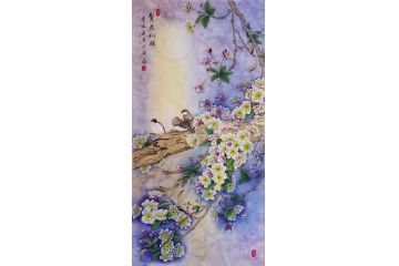 实力派画家胡记领工笔花鸟画《繁花似锦》