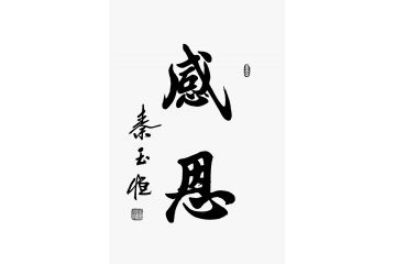 秦玉恒老师新品书法《感恩》