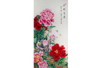 胡记领老师新品力作牡丹图《花开富贵》