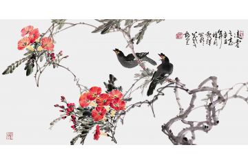 张秋祥老师精品花鸟画《凌云壮志》
