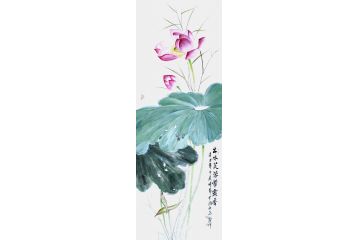 李炳武新品写意荷花图《出水芙蓉带露香》
