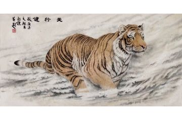 实力派画家布永杰动新品动物画《天行健》