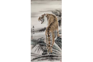 实力派画家布永杰动新品动物画《气壮山河》