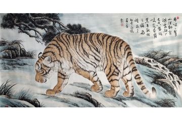 实力派画家布永杰动新品动物画《啸一声》