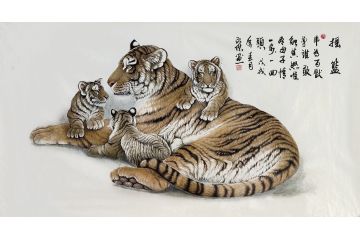 实力派画家布永杰动新品动物画《摇篮》