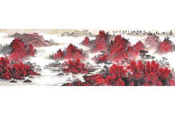 实力派画家王大为新品山水画《万山红遍》