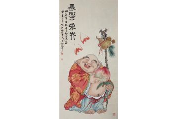 实力派画家石僧人物画新品《笑口常开-长乐未央》