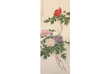 范九龙新品力作花鸟画牡丹图《有此倾城好颜色》