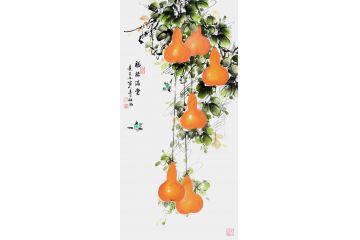 实力派画家 青石新品花鸟画《福禄满堂》