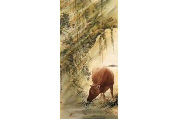 实力派画家 蓝健康新品动物画《晨曦》