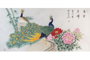国家一级美术师张洪山新品花鸟画《富贵呈祥》