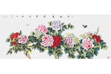 国家一级美术师张洪山新品花鸟画《花开富贵》
