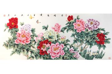 国家一级美术师张洪山新品花鸟画《花开富贵》