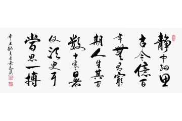 马汉老师精品书法作品《静中细思》