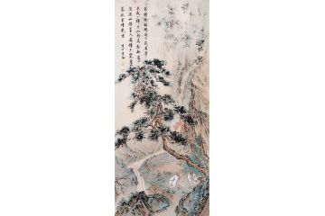 实力派画家 李亚南精品山水画《听蜀僧濬弹琴》
