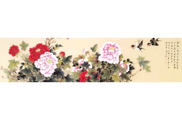 范璞精品花鸟画《须是牡丹花盛发》