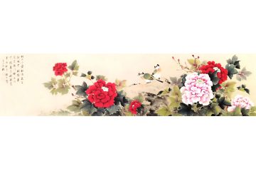 范璞精品花鸟画《何人不爱牡丹花》