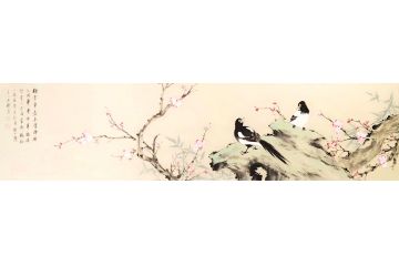 实力派画家范璞精品花鸟画《梅雪争春》