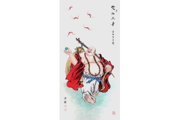 钟金镖老师新品人物画力作《笑纳三千》
