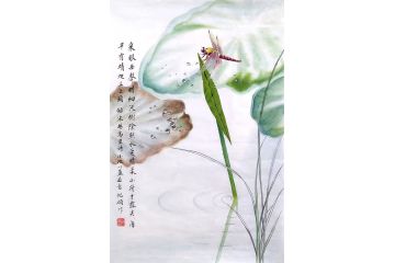 胡记领老师新品花鸟画力作《小池》
