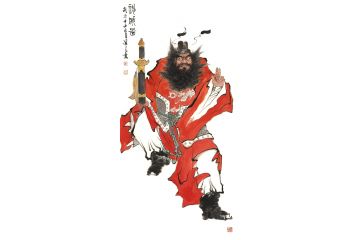潘文良新品写意人物画钟馗《福威图》
