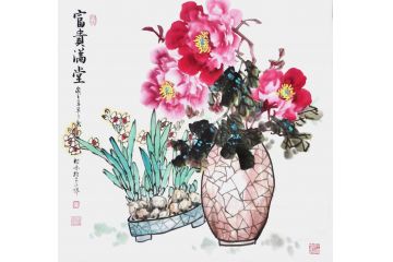 赵松林新品写意牡丹图《富贵满堂》