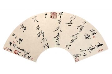 张铁林新品书法力作《扇面》