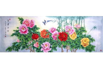 胡记领老师新品花鸟画《富贵平安》