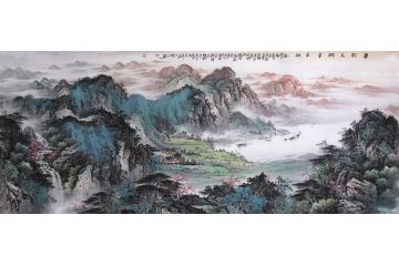 覃晓兵老师新品山水画力作《春到人间草木知》