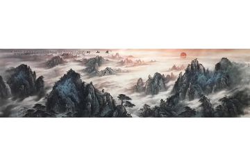资春成新品写意山水画《黄山行》