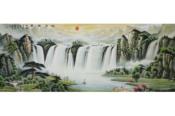 宁建华新品力作山水画《旭日东升》