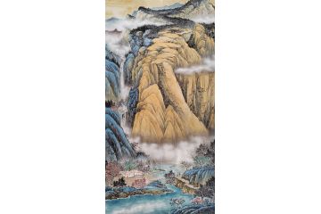 黄开前老师最新山水画力作《大岳金秋》