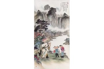 汤希忠老师精品写意人物画《回乡偶遇》