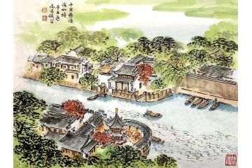 国家一级美术师 尚君砺新品力作《十里秦淮》