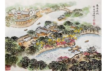 尚君砺老师新品山水画力作《秦淮远眺》
