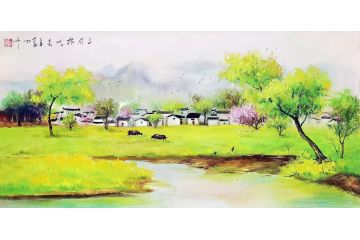 冯少帅老师最新山水画力作《三月扬州美》