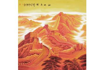 张月岗新品斗方山水画力作《江山永固》