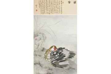 中美协会员罗嗣芹工笔花鸟画《蘭香》