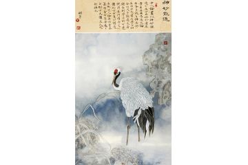 中美协会员罗嗣芹工笔花鸟画《神妙能逸》