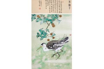 中美协会员罗嗣芹工笔花鸟画《天仙子》