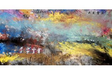 齐白石再传弟子刘景齐新品力作《鼓声震天》