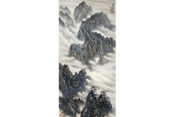 解逢老师新品山水画力作《云壑松声》