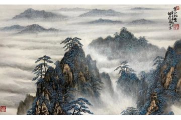 解逢老师新品山水画力作《黄山松云》
