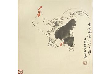 当代艺术名家范曾花鸟画《大吉之年》
